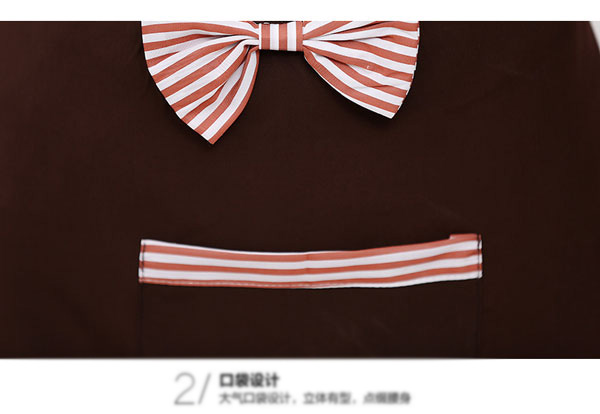 餐廳服務員工作服定制款式口袋細節(jié)展示圖