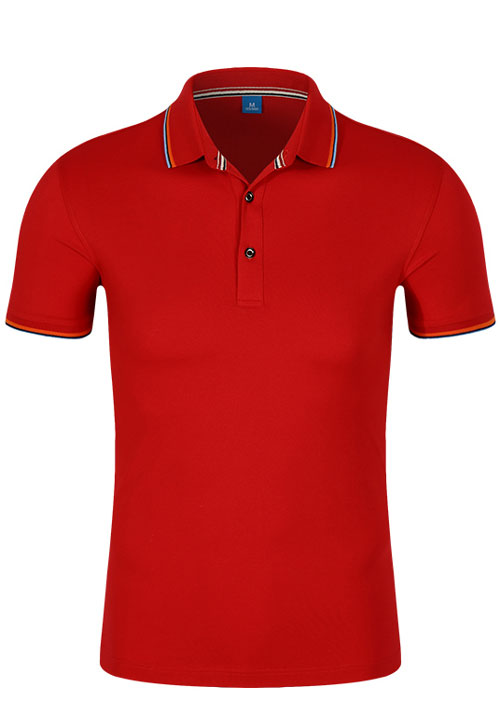 大紅色商務(wù)POLO衫定制