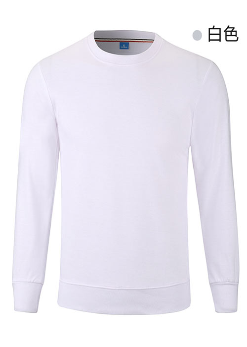 白色長(zhǎng)袖圓領(lǐng)衛(wèi)衣現(xiàn)貨批發(fā)定制LOGO