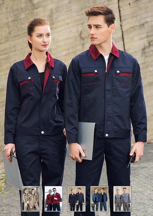 滌棉長(zhǎng)袖勞保工作服定做批發(fā)