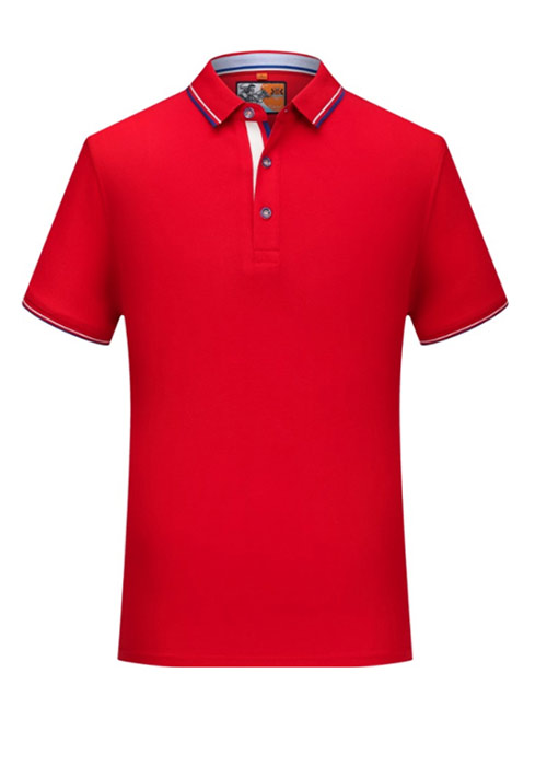 紅色短袖翻領POLO衫